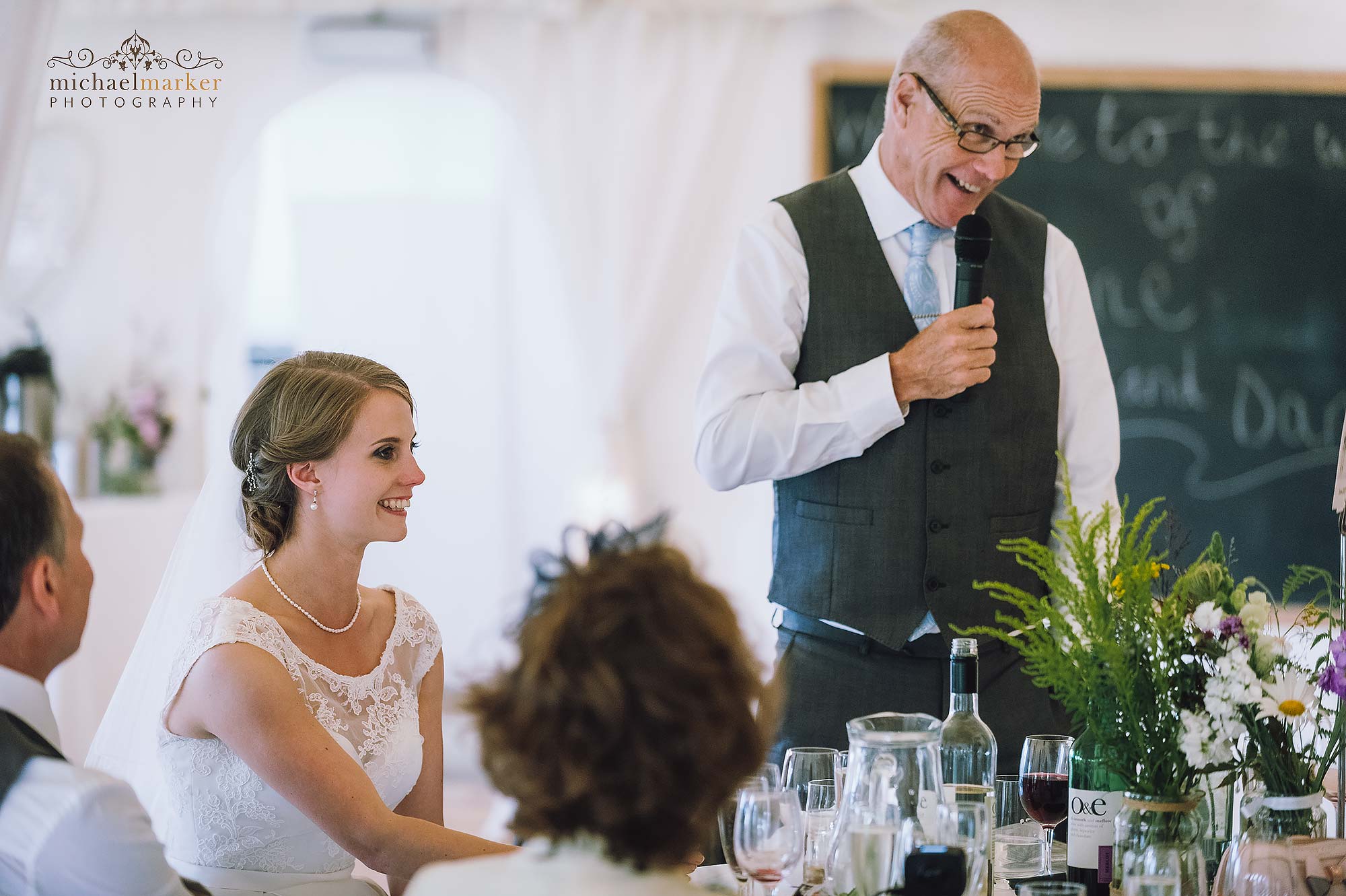 Father of the bride speech at Devon wedding venue near Plymouth Shilstone House.